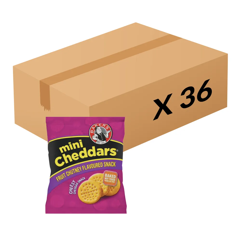 Mini Cheddars Chutney 33g X 36 MBBA Mini Cheddars Chutney 33g X 36 MBBA